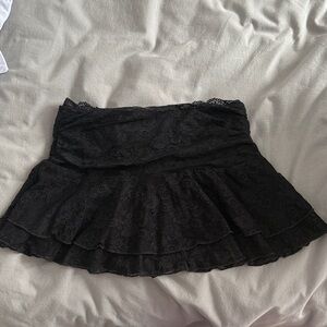 SHEIN Black Lace Mini Skirt